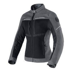 Clover Netstyle-3 WP Korumalı Kadın Motosiklet Montu Siyah / Gri / Kırmızı - Clover