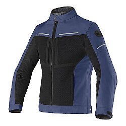Clover Netstyle-3 WP Korumalı Motosiklet Montu Siyah / Mavi - Clover
