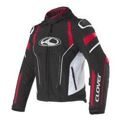 Clover Rainblade-3 WP Korumalı Motosiklet Montu Siyah / Kırmızı - Clover