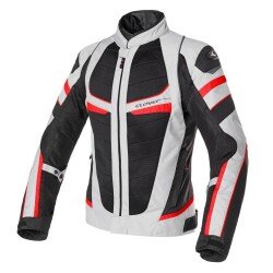 Clover RainJet-2 WP Korumalı Motosiklet Montu Kırmızı / Gri - Clover