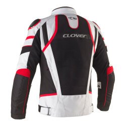 Clover Rainjet-3 WP Korumalı Motosiklet Montu Gri / Siyah / Kırmızı - Clover (1)