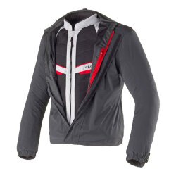 Clover Rainjet-3 WP Korumalı Motosiklet Montu Gri / Siyah / Kırmızı - 4