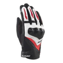 Clover Raptor - 3 Korumalı Motosiklet Eldiveni Siyah / Kırmızı - Clover
