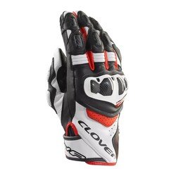 Clover RSC-4 Korumalı Motosiklet Eldiveni Siyah / Beyaz / Kırmızı - Clover