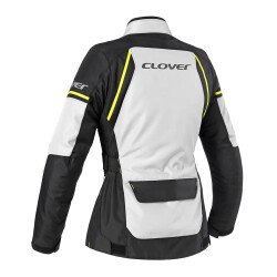 GARAJJ Clover Storm-4 WP Korumalı Kadın Motosiklet Montu Gri / Sarı / Siyah - 2