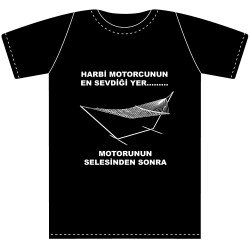 GARAJJ Harbi Motorcu Tişörtü Hamak Siyah - Harbi Motorcu