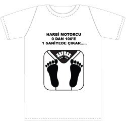 GARAJJ Harbi Motorcu Tişörtü Sıfır Beyaz - Harbi Motorcu