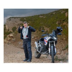 Held Hakuna Matata 3 Adventure Korumalı Motosiklet Montu (Kısa) Gri / Mavi - 5