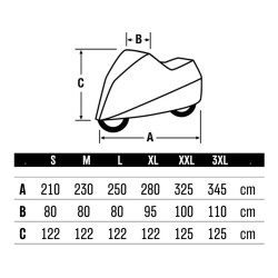 Held Professional 2 Branda Motor Örtüsü Gümüş / Siyah - Held (1)