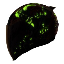 Icon Airflite Blegh MIPS Kapalı Motosiklet Kaskı Siyah / Yeşil / Turuncu - 8