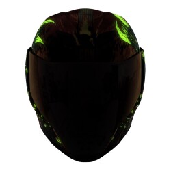 Icon Airflite Blegh MIPS Kapalı Motosiklet Kaskı Siyah / Yeşil / Turuncu - 9