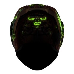 Icon Airflite Blegh MIPS Kapalı Motosiklet Kaskı Siyah / Yeşil / Turuncu - 10