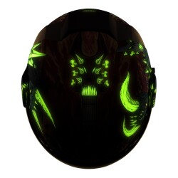 Icon Airflite Blegh MIPS Kapalı Motosiklet Kaskı Siyah / Yeşil / Turuncu - 12