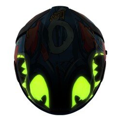 GARAJJ Icon Airform 9 Lives MIPS Kapalı Motosiklet Kaskı Siyah / Mavi / Pembe - 12