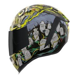 Icon Airform Dead Serious MIPS Kapalı Motosiklet Kaskı Siyah / Gri / Yeşil - ICON (1)