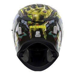 Icon Airform Dead Serious MIPS Kapalı Motosiklet Kaskı Siyah / Gri / Yeşil - 4