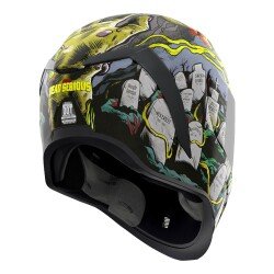 Icon Airform Dead Serious MIPS Kapalı Motosiklet Kaskı Siyah / Gri / Yeşil - 5