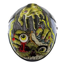 Icon Airform Dead Serious MIPS Kapalı Motosiklet Kaskı Siyah / Gri / Yeşil - 6