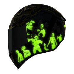 Icon Airform Dead Serious MIPS Kapalı Motosiklet Kaskı Siyah / Gri / Yeşil - 8