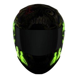 Icon Airform Dead Serious MIPS Kapalı Motosiklet Kaskı Siyah / Gri / Yeşil - 9