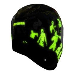 Icon Airform Dead Serious MIPS Kapalı Motosiklet Kaskı Siyah / Gri / Yeşil - 11