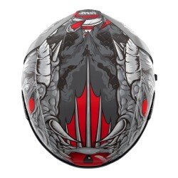 GARAJJ Icon Airform Krayola Kreep MIPS Kapalı Motosiklet Kaskı Siyah / Gri / Kırmızı - 6