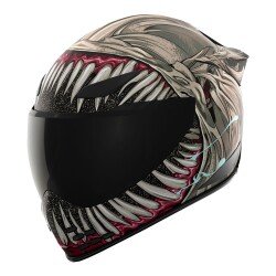 Icon Domain Grand Maw Kapalı Motosiklet Kaskı Gri / Siyah - ICON