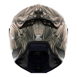 Icon Domain Grand Maw Kapalı Motosiklet Kaskı Gri / Siyah - 4