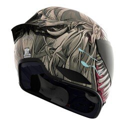 Icon Domain Grand Maw Kapalı Motosiklet Kaskı Gri / Siyah - 5