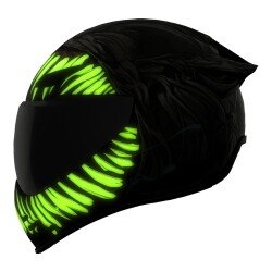 Icon Domain Grand Maw Kapalı Motosiklet Kaskı Gri / Siyah - 8