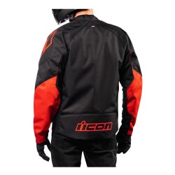 Icon Hooligan Korumalı Motosiklet Montu Siyah / Kırmızı - 4