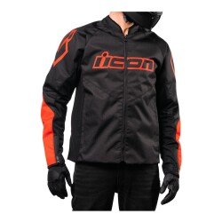 GARAJJ Icon Hooligan Korumalı Motosiklet Montu Siyah / Kırmızı - 3