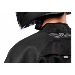 GARAJJ Icon Mesh AF LTHR Korumalı File Motosiklet Montu Siyah / Siyah - 5