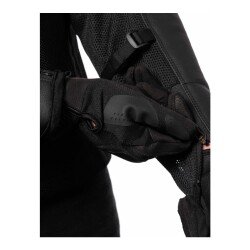 GARAJJ Icon Mesh AF LTHR Korumalı File Motosiklet Montu Siyah / Siyah - 9