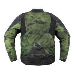 Icon Overlord 3 Mesh Camo Korumalı Motosiklet Montu Siyah / Yeşil - 2