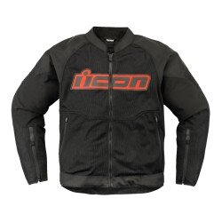 Icon Overlord 3 Mesh Korumalı Motosiklet Montu Siyah / Koyu Gri 