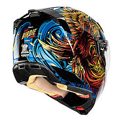 Icon Treshold Burn Birdie Burn Çene Açılır Motosiklet Kaskı Mavi / Siyah - 4