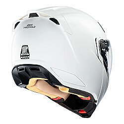 Icon Treshold Çene Açılır Motosiklet Kaskı Beyaz - 4