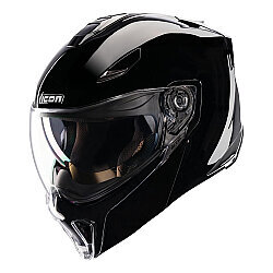 Icon Treshold Çene Açılır Motosiklet Kaskı Siyah - ICON