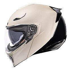 Icon Treshold Steady State Çene Açılır Motosiklet Kaskı Siyah / Beyaz - ICON (1)