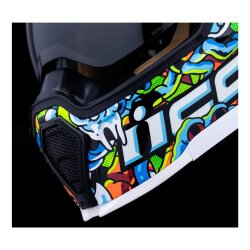 Icon Ultraflite Doodle 3 MIPS Kapalı Motosiklet Kaskı Beyaz / Mavi / Yeşil - 6