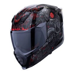 Icon Ultraflite Misanthrope MIPS Kapalı Motosiklet Kaskı Siyah / Kırmızı - 1