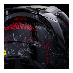 Icon Ultraflite Misanthrope MIPS Kapalı Motosiklet Kaskı Siyah / Kırmızı - 5