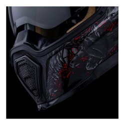 Icon Ultraflite Misanthrope MIPS Kapalı Motosiklet Kaskı Siyah / Kırmızı - 6