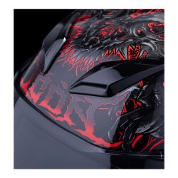 Icon Ultraflite Misanthrope MIPS Kapalı Motosiklet Kaskı Siyah / Kırmızı - 7