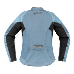 GARAJJ Icon Womens Overlord 3 Korumalı Kadın Motosiklet Montu Siyah / Mavi - ICON (1)