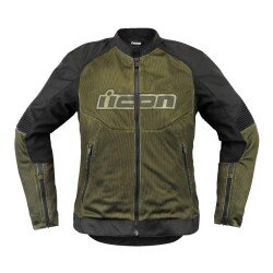 GARAJJ Icon Womens Overlord 3 Mesh Camo Korumalı Kadın Motosiklet Montu Siyah / Yeşil 