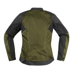 GARAJJ Icon Womens Overlord 3 Mesh Camo Korumalı Kadın Motosiklet Montu Siyah / Yeşil - ICON (1)