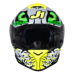 GARAJJ Just1 J-GPR Animal Replica Kapalı Motosiklet Kaskı Siyah / Gri / Sarı / Yeşil - 5