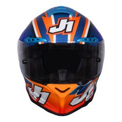 Just1 J-GPR Melandri Replica Kapalı Motosiklet Kaskı Mavi/Oranj - 5